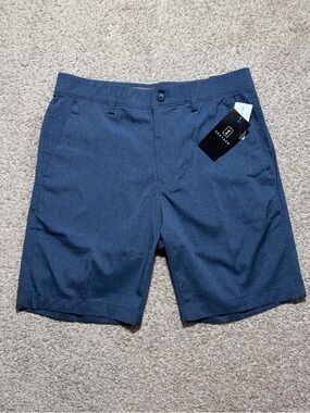 PGA Tour Men’s Golf Shorts Size 32 Blue Stretch NWT Flat Front
